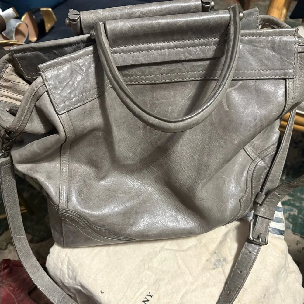 Frye Riviana Large Gray Leather Tote Bag‎